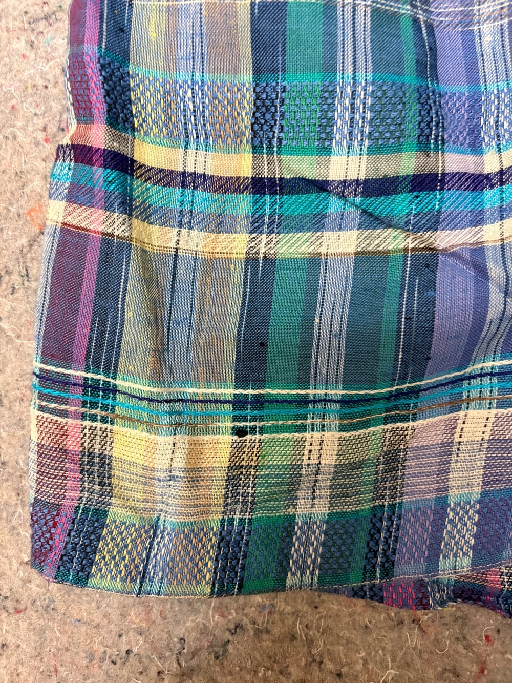 Vintage Express Skirt Womens Small Multicolor Plaid Mini Rayon Linen Lined Italy - Picture 2 of 6